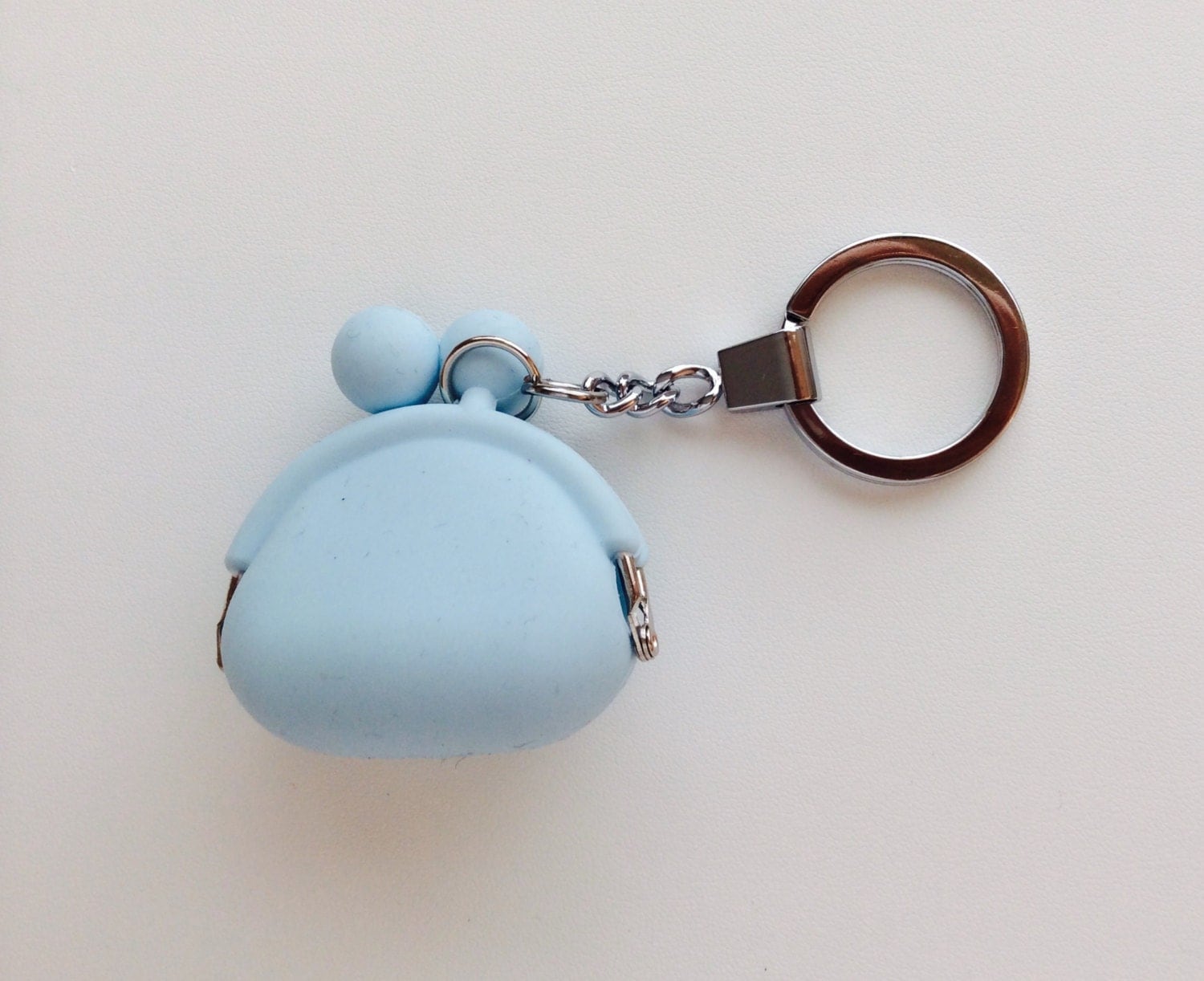Silicone Mini Coin Purse Bag Small Keychain Luggage Key Ring