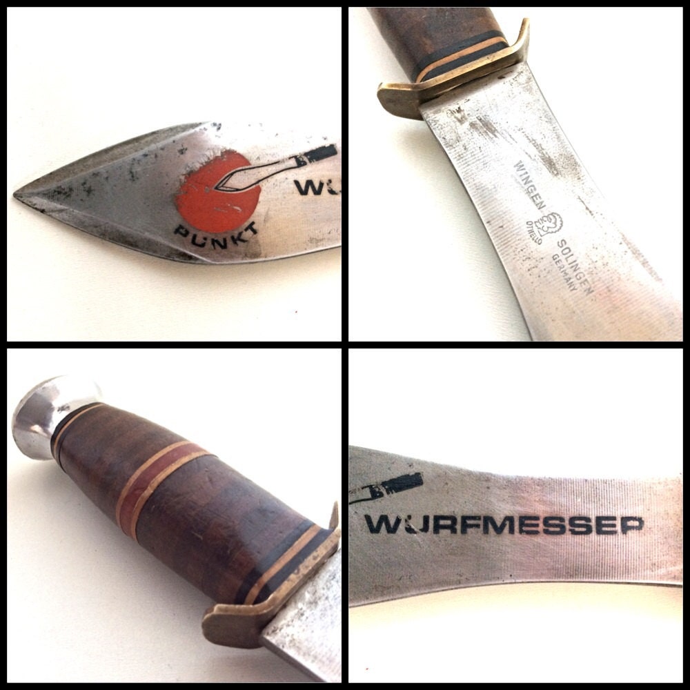 Vintage German Throwing Knife Rotpunkt by NaturaMachinata on Etsy