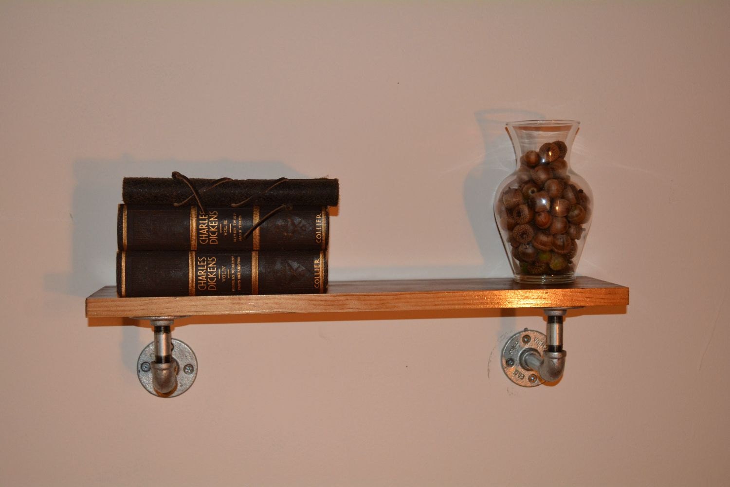 Industrial Metal Pipe Shelf by reclaimerdesign on Etsy