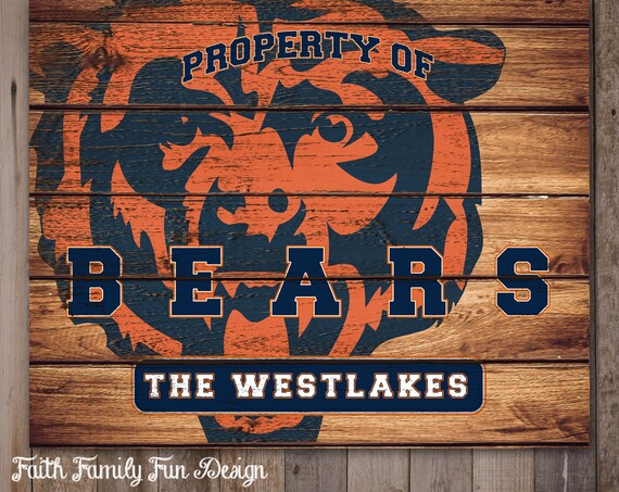 Chicago de la nfl lleva signo de equipo por faithfamilyfundesign
