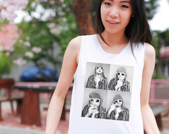 Kurt Cobain 4 acting - Tank top,Tank shirt,T-shirt,Crop tank,Cute shirt,Women shirt,Girl shirt,Kurt Cobain shirt
