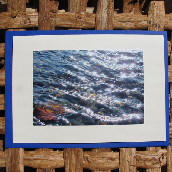 Greeting card with photo. Sunripples 4