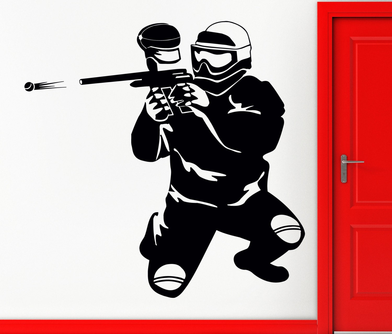 Wall Stickers Vinyl Decal Paintball Game Funny Gun For Living