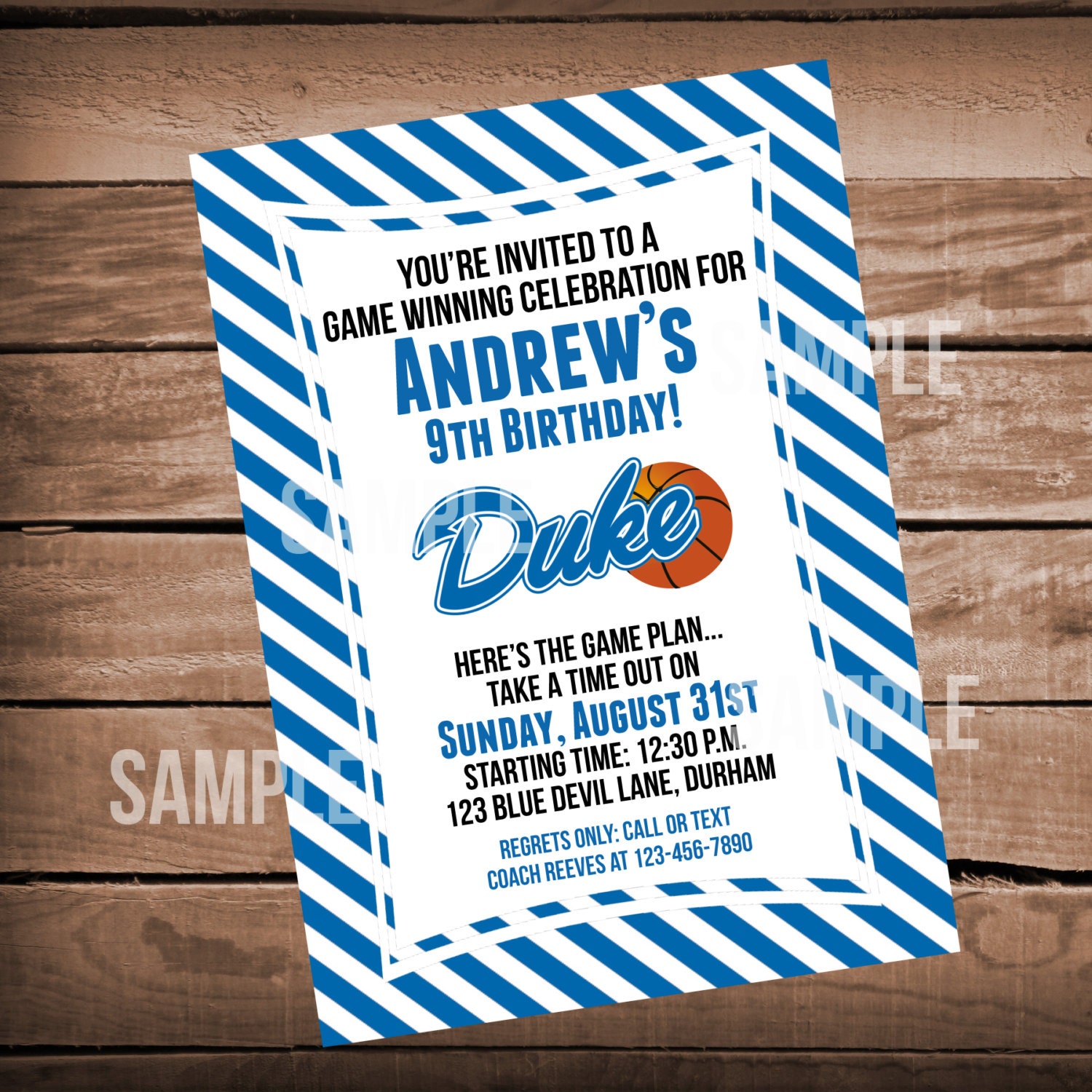 Duke Blue Devil's Basketball Birthday by WeAreHavingaParty on Etsy