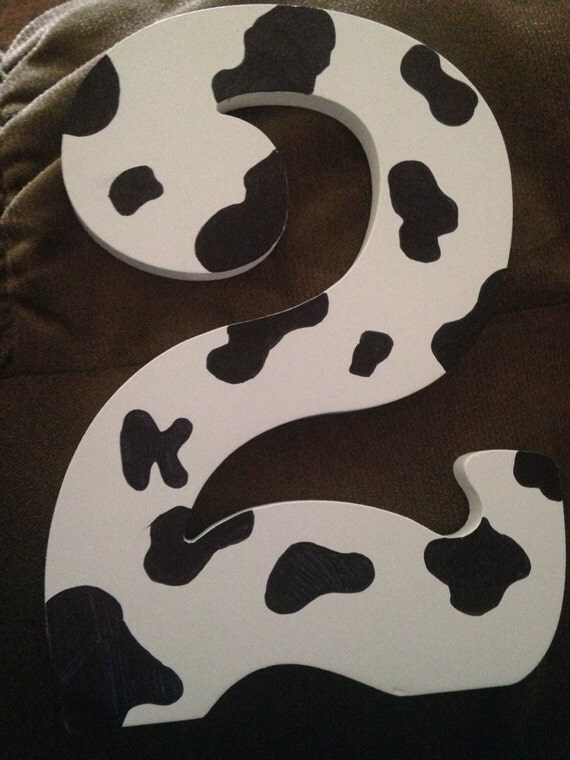 Download Cow print numbers/letters