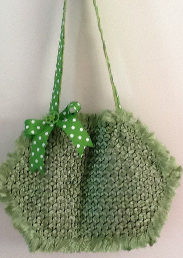 green weave bag