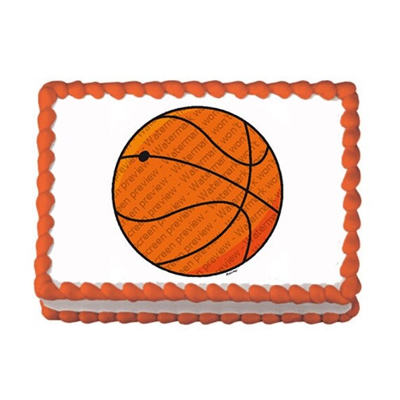 Basketball EDIBLE Image Cake Cupcake Topper Personalized