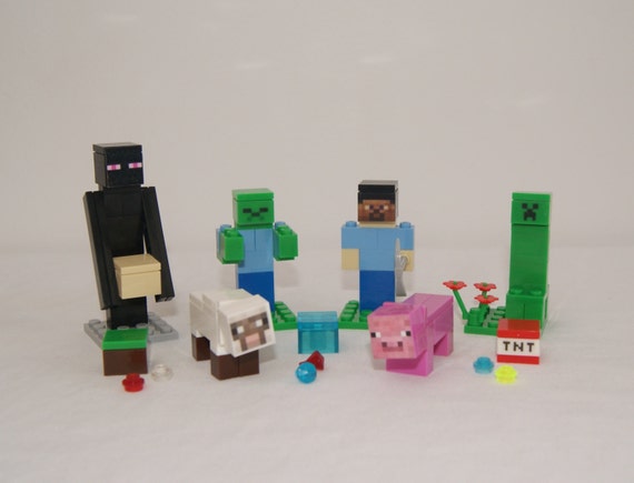 Items similar to Minecraft inspired building blocks, Lego Figures on Etsy