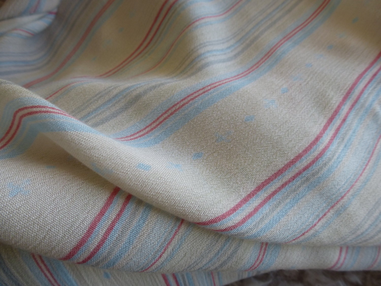 Striped Rayon Fabric by the Yard Striped Rayon Fabric by the