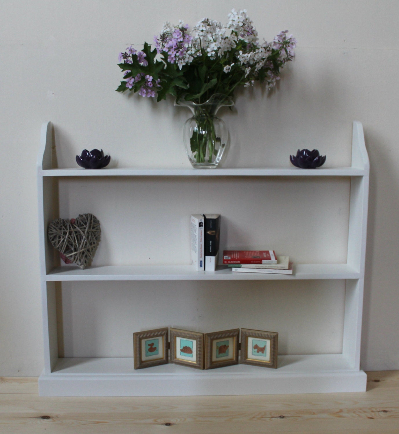 Free standing bookcase shabby chic painted ideal bedroom