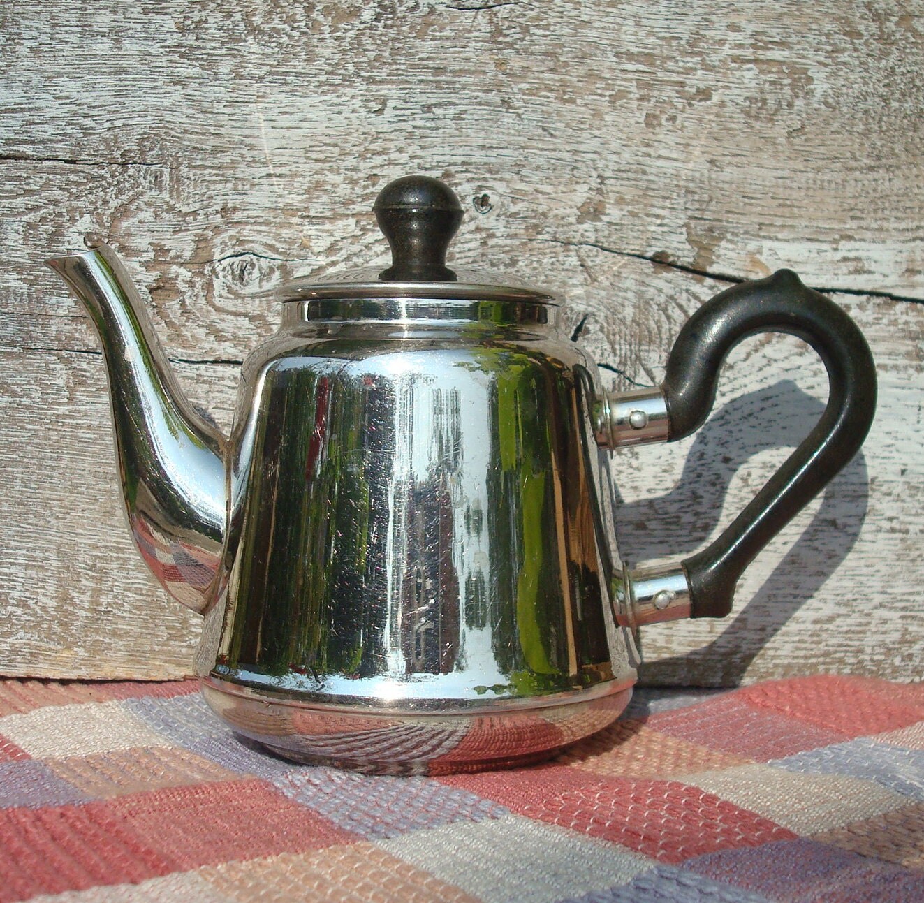 Soviet Vintage Small Metal Teapot with Cap Vintage Tea