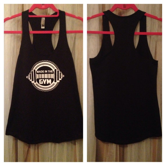 Items similar to Made In The Gym Workout Tank, Fitness Tank, Crossfit