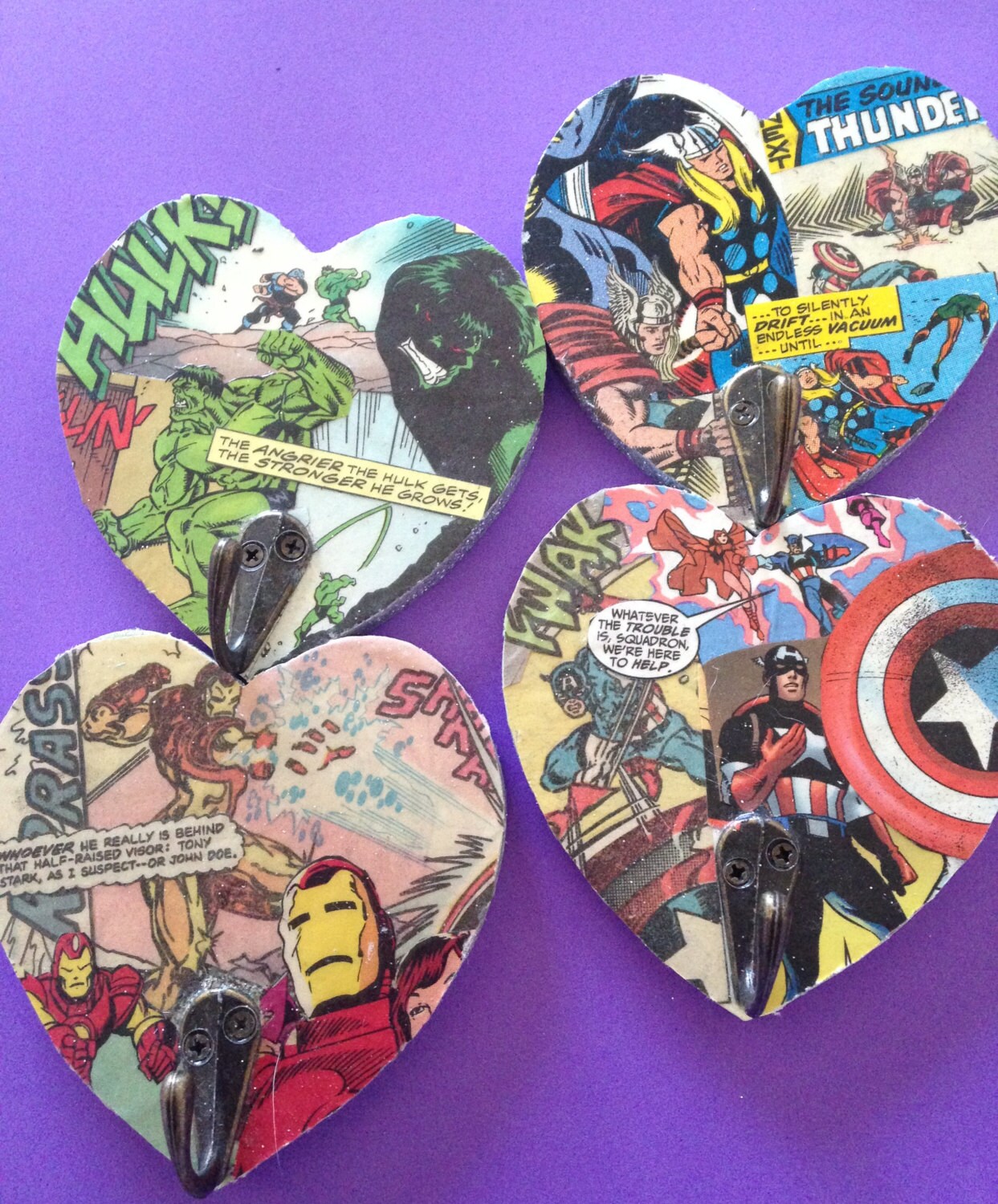 Superhero the Avengers decorative hooks