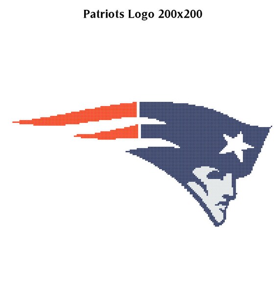 New England Patriots logo Counted Cross by StitcherUniverse