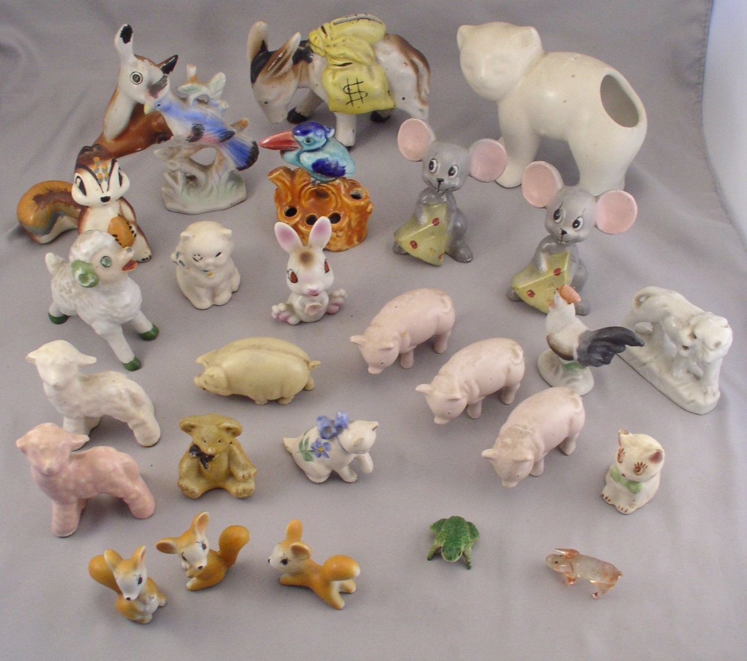 28 Vintage ANIMAL & BIRD Figurines Figurine by SMNantiques