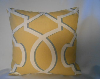 16 x 16 Morrow Saffron Yellow Pillow Cover