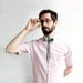 Bow Tie Bolo Bow Lo - Jade Green Leather, Silver Ball Tip