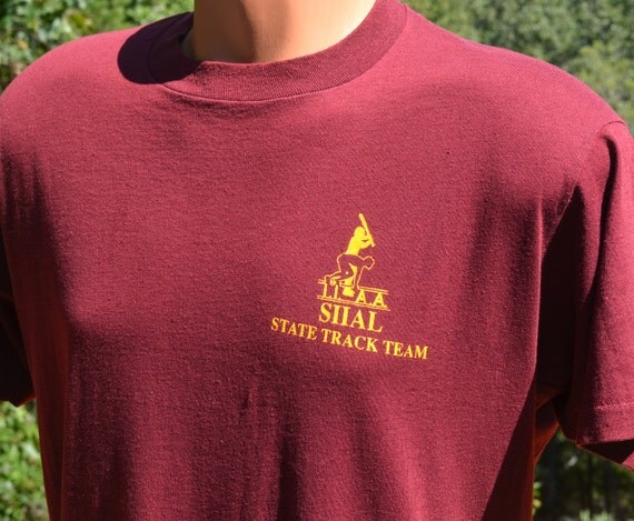 80s vintage t-shirt TRACK & FIELD state team siial by skippyhaha