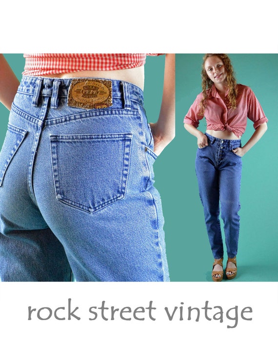 80s blue jeans