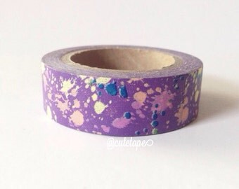 Purple Paint Splash Washi Tape Chugoku (in-bk) Scrapbooking, gift wrapping