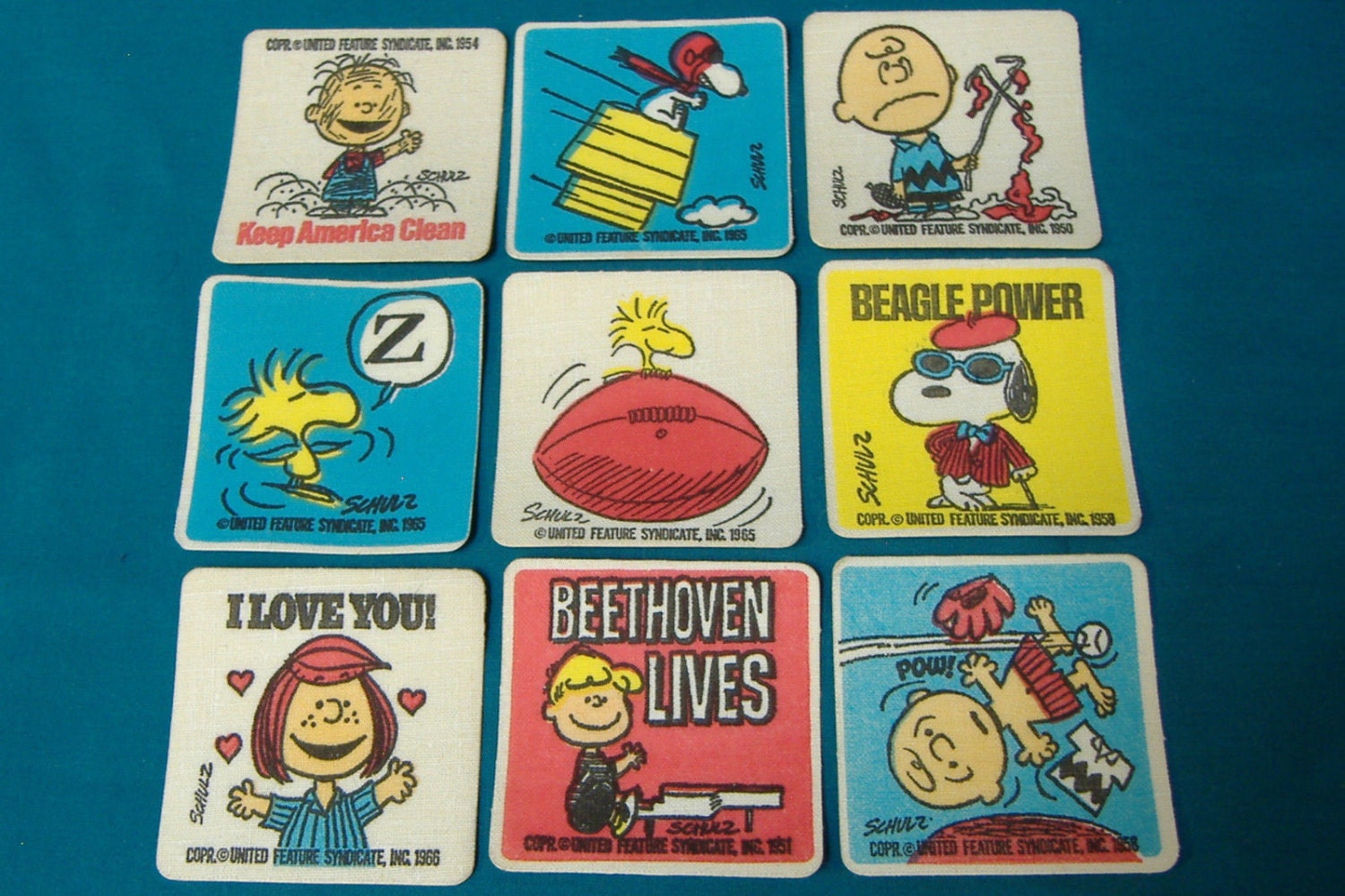 Vintage Peanuts Gang Snoopy Iron On Transfer Patches