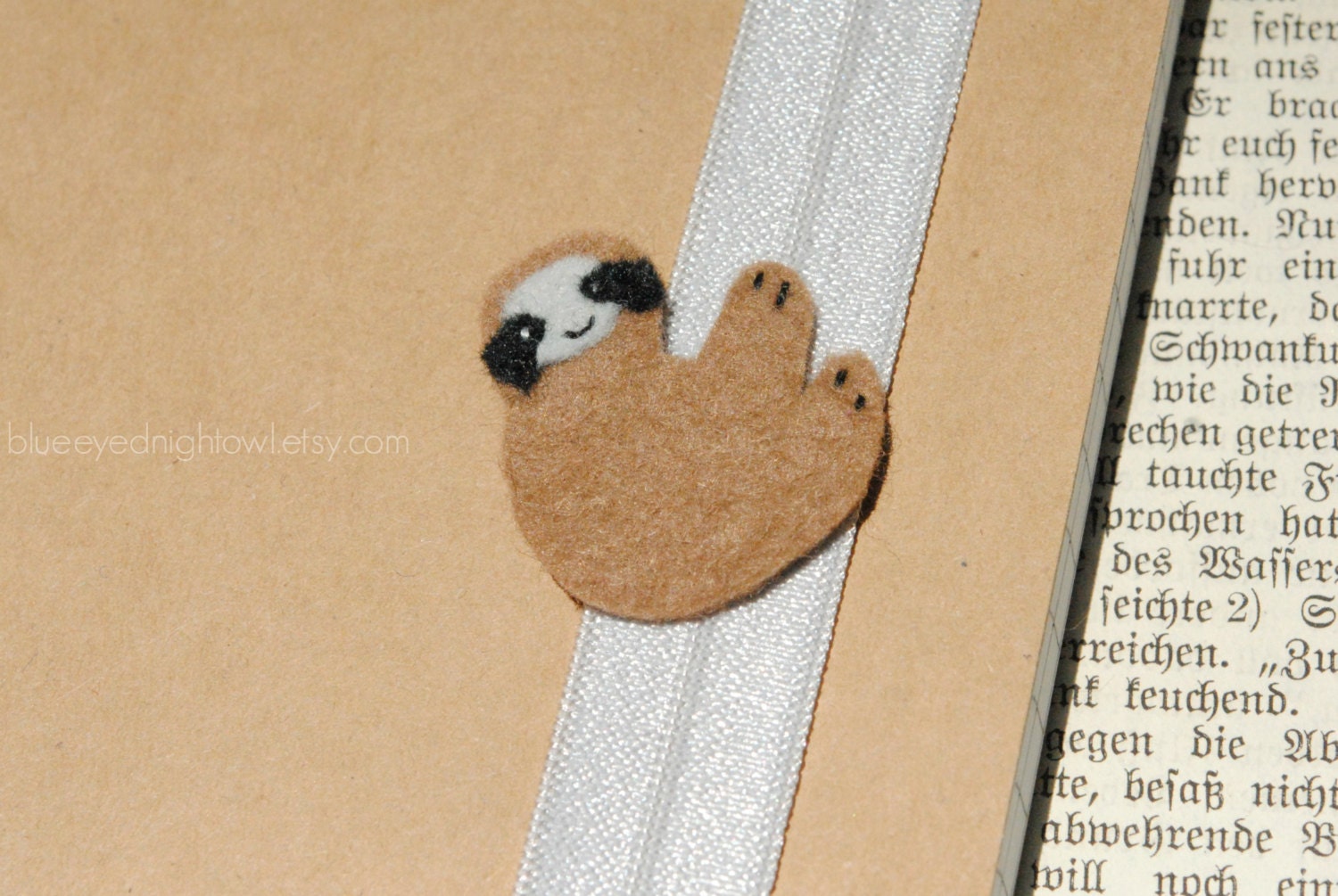 Sloth Bookmark by BlueEyedNightOwl on Etsy