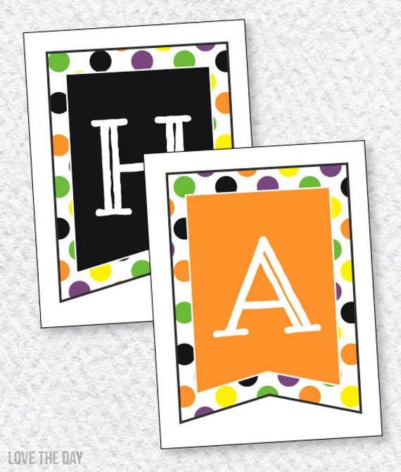 Halloween Party PRINTABLE Happy Halloween Banner from Love The Day Il_570xn