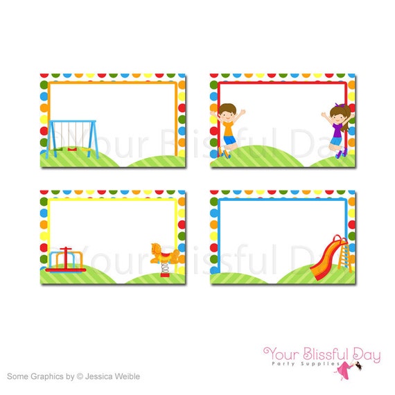 PRINTABLE Party in the Park Label Tents Il_570xn