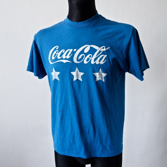 vintage heft 70 s blue and white coca cola s vintage heft 70 s blue and white coca cola s