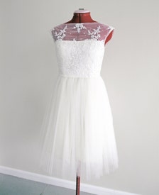 Wedding dress Balerina, custom made wedding dress tulle skirt and ...
