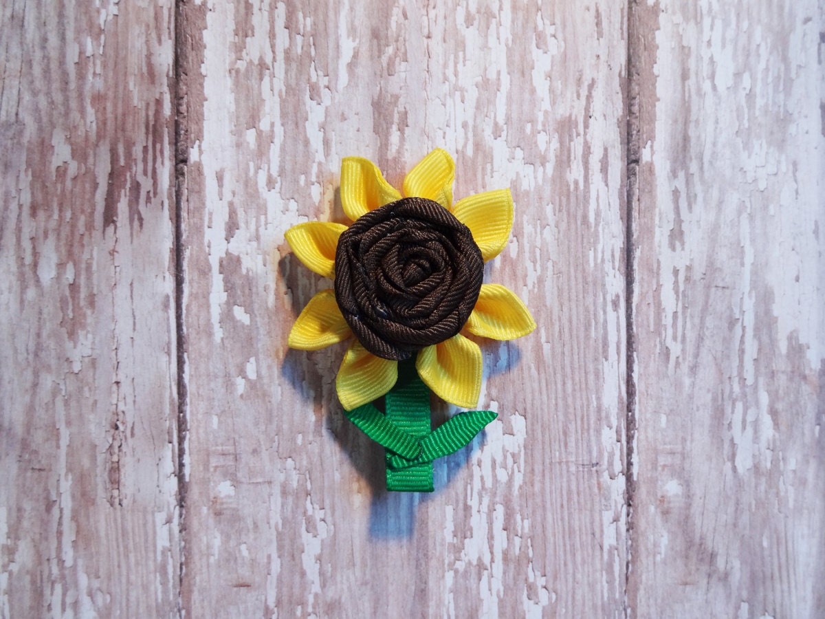 Sunflower Hair Bow Creative Hair Bows Sunflower Hair Clip