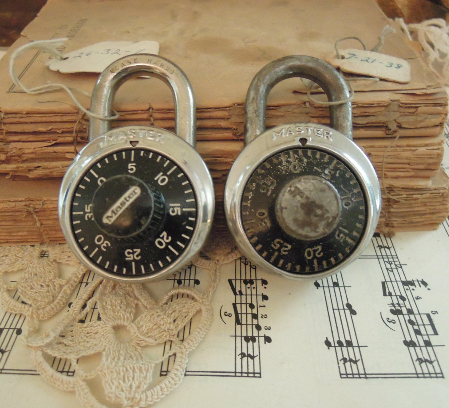 Two Vintage Master Lock Combination Locks / by AloofNewfWhimsy