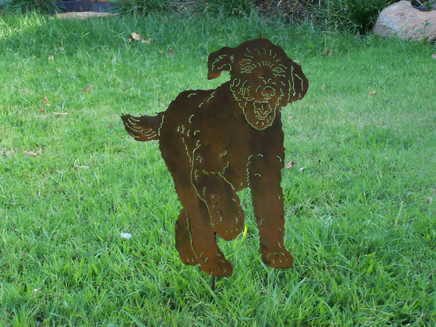 Labradoodle dog metal art sculpture Goldendodle by YourBreedNSteel