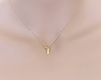 Florida Necklace, Florida State Necklace, State Necklace, Florida Jewelry, Gold Florida Necklace, For Her