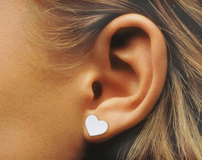 Heart earrings Personalized Earrings, letter earrings initial earring, nameplate earring monogram earrings