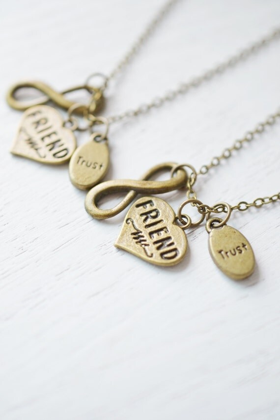 Items similar to Best Friends Necklace, Heart Jewelry, BFF Necklace, Best Friend Necklace