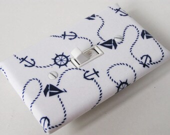 NAUTICAL Light Switch Cover Plate Switchplate Nursery Nautical Decor