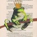 Mixed Media Frog Print -Digital Illustration Print-Art Poster-Acrylic Painting-Holiday Decor-Drawing Illustration-Gifts For Him