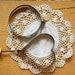 2 Vintage Wooden Handle Pancake and Egg Mold or Biscuit cutter - Heart and Circle