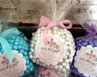 Shimmer Candy Coated Chocolate Sixlet Pearls for Favors or Candy Buffets and Cake Decorating