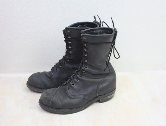 Vintage Biltrite Black Leather Military Combat by claudedonohoshop