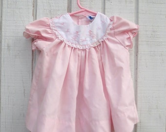 VIntage Baby Dress Pink Bird Baby Dress Infant Clothes Vintage Baby ...