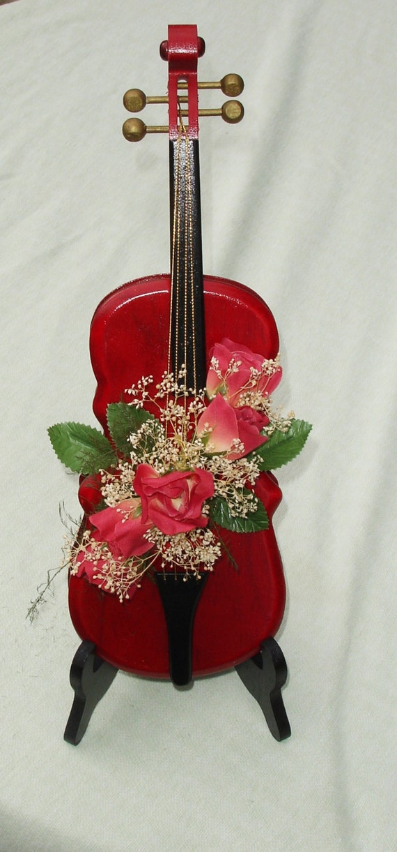 RARE Wooden Decorative Violin Symphony of by HarmoneesCreations