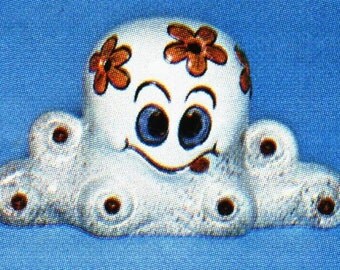Ready to Paint Ceramic Bisque Ollie the Octopus with an Attitude! Unpainted Ceramic Bisque - Paint Your Own Pottery - U Paint Ceramic Bisque