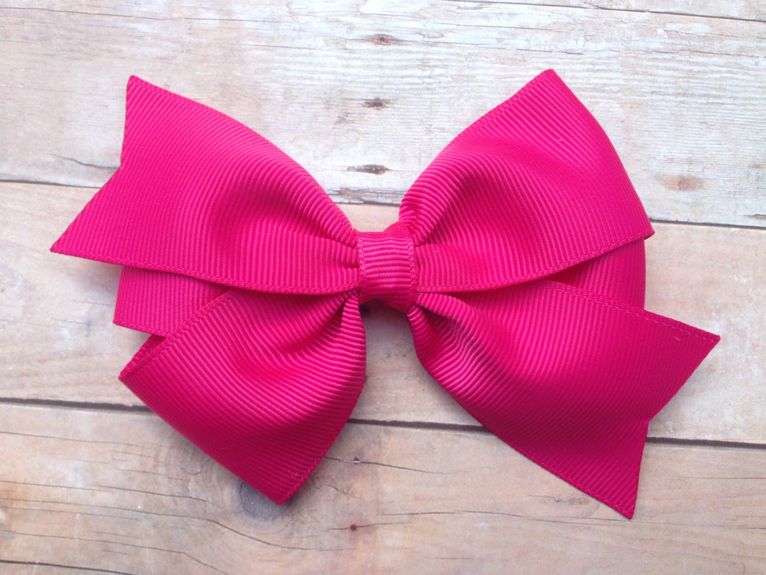 4 Inch Fuchsia Hair Bow Fuchsia Bow Dark Pink Bow Pink