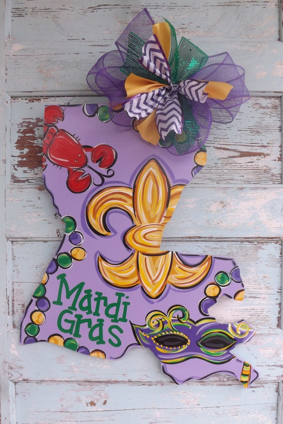 mardi gras door hanger