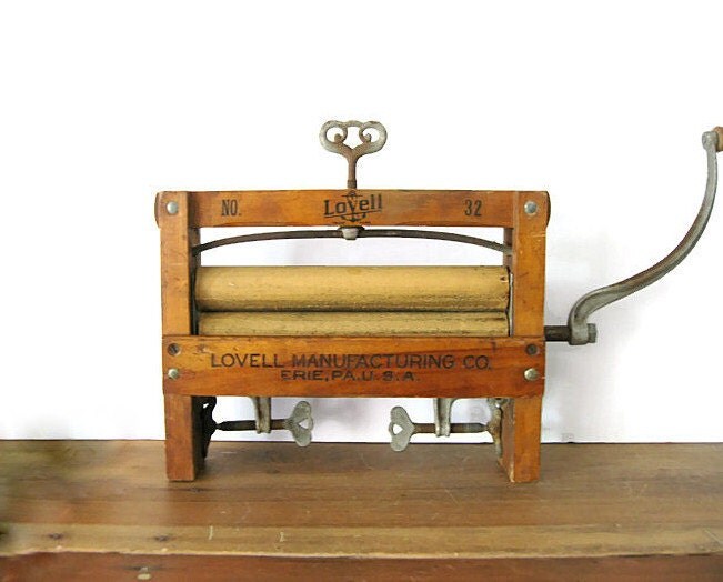 Antique Clothes Wringer Wooden Washer Wringer Made by Lovell