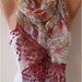 Chiffon Floral Scarf with Lace Edge - Gift