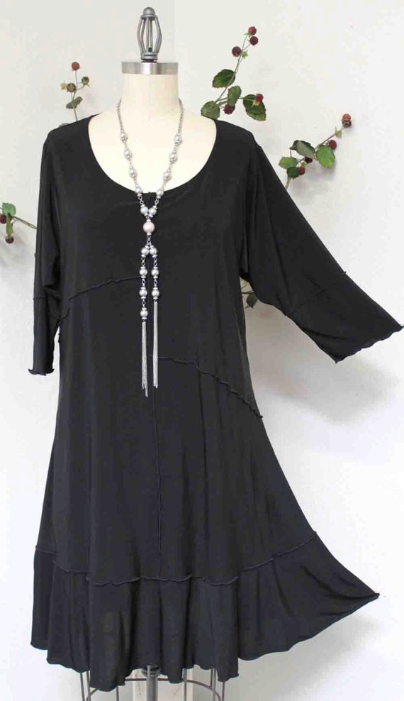 Dare2bstylish Lagenlook Plus size Tunic Dress up to 4XL. Four Colors.