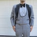 1960s/1970s mens gray velour tuxedo